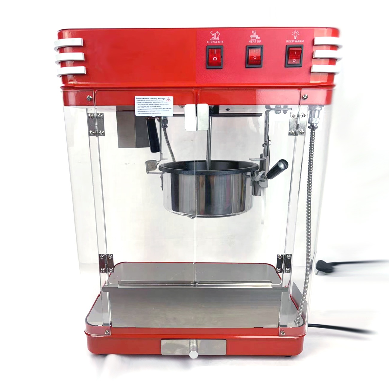 Commercial Popcorn Maker 8Oz - Commerciële Popcornmachine met 8-Oz Ketel Bioscoop