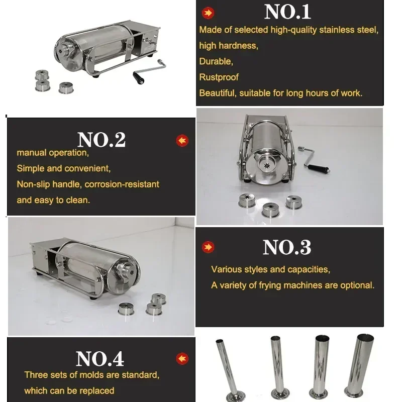 Churros Extruder Machine Manual - 2025 Nieuwe WDG3 Churrera Maker 3L