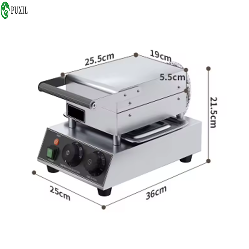 Commercial Waffle Cone Maker Ice Cream - Commerciële elektrische eierwafelmachine met dubbele knopbediening,