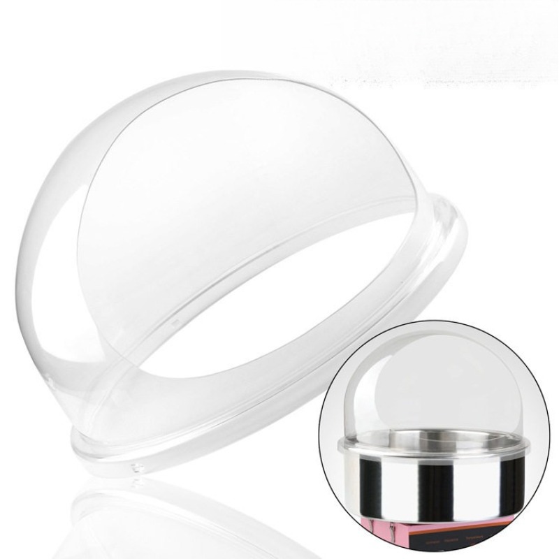 Cotton Candy Maker With Cover Shield - Commerciële katoenpoedermachine afdekking, transparante suikergoedmaker bubbelbescherming