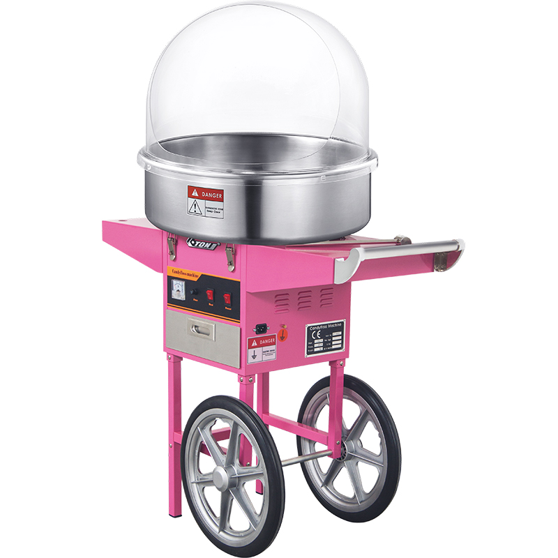 Commercial Cotton Candy Machine Cart - Standaard commerciële suikerspinmachine met kar, automatische