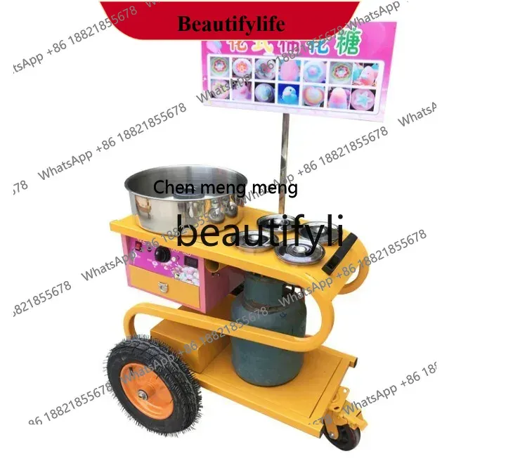 Commercial Cotton Candy Machine Cart - Suikerspinmachine kraam met automatische luxe gas
