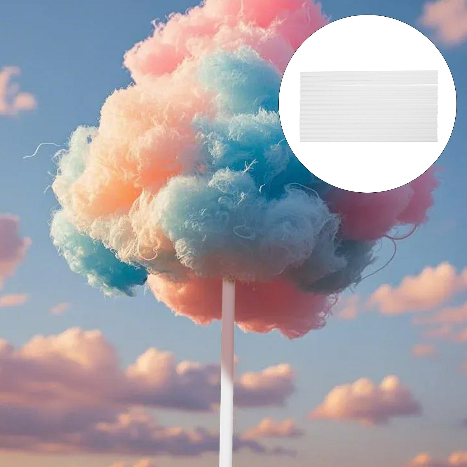 50 stuks 11,79 inch suikerspin - Cotton Candy Cones Paper Sticks recensie en prijs