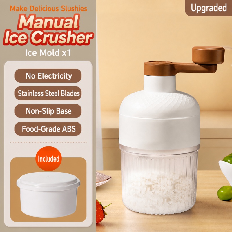 Draagbare handmatige ijsversni - Snow Cone Shaved Ice Machine recensie en prijs