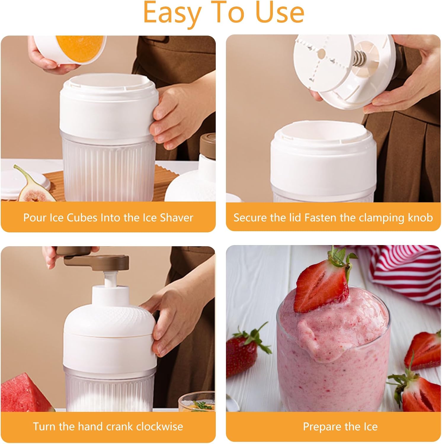 Draagbare handmatige ijsversni - Snow Cone Shaved Ice Machine recensie en prijs