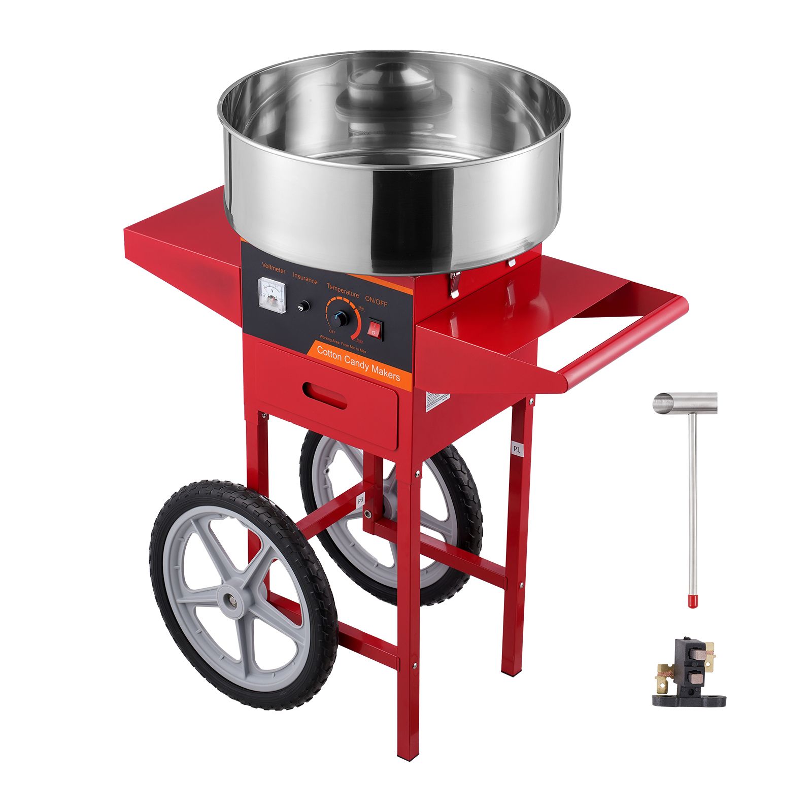 Elektrische suikerspinmachine  - Commercial Cotton Candy Machine Cart recensie en prijs
