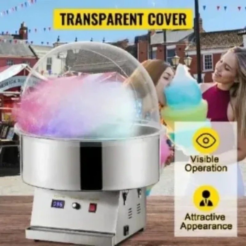 21 inch commerciële suikerspin - Cotton Candy Maker With Cover Shield recensie en prijs