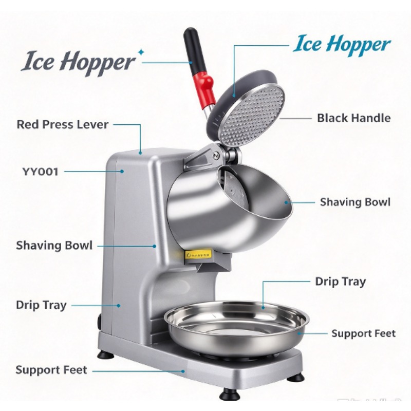 Commerciële ijsbreker, huishou - Snow Cone Shaved Ice Machine recensie en prijs