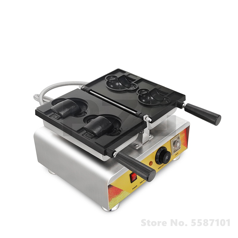 2 stuks Teddybeer-vormige mini - Commercial Waffle Cone Maker Ice Cream recensie en prijs