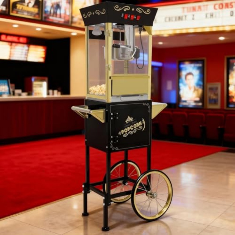 Popcornmachine met kar, popcor - Popcorn Machine Cart Vintage Style recensie en prijs