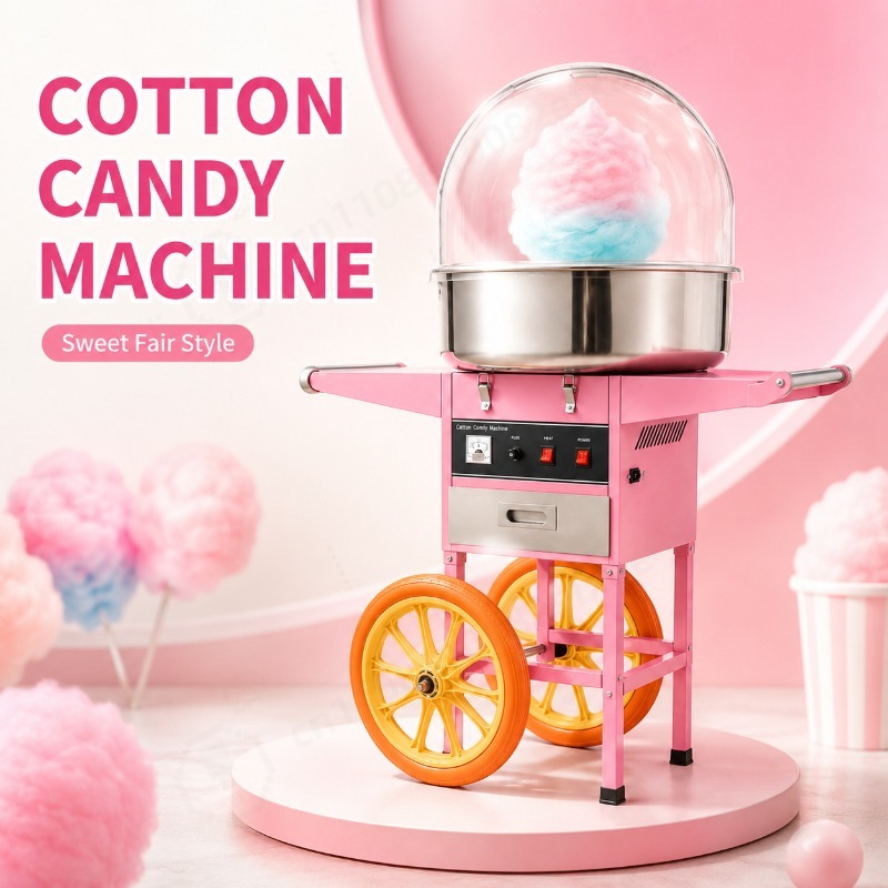 Mobiele suikerspinautomaat met - Commercial Cotton Candy Machine Cart recensie en prijs