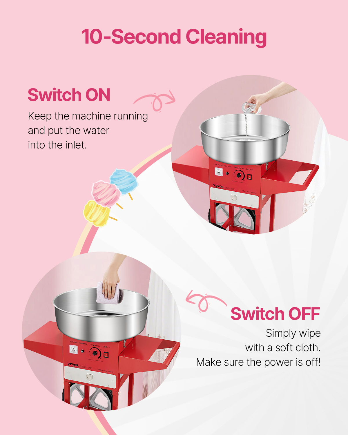 met kar Commerciële snoepfloss - Commercial Cotton Candy Machine Cart recensie en prijs